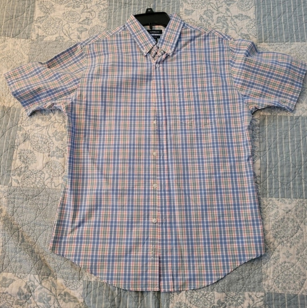 Lot of 3 Croft & Barrow Mens Size Medium Button Down Short Sleeve Dress Shirts - Picture 2 of 10